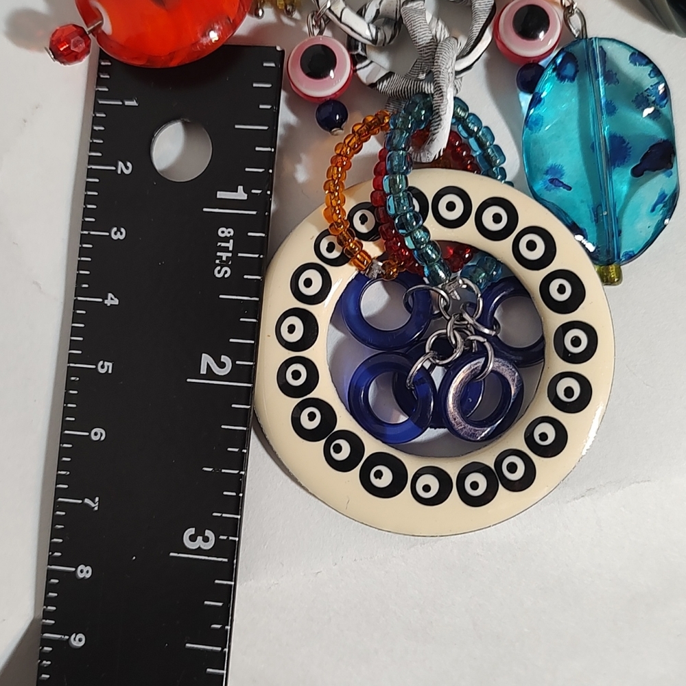 Multi colored statement necklace - Picture 7 of 13